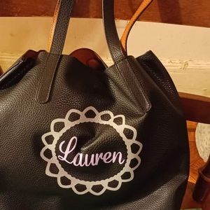 Shoulder bag handmade In The Middle Says Lauren. No Brand Large Size Black